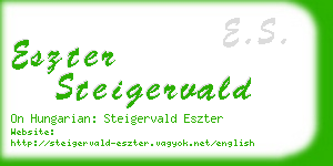 eszter steigervald business card